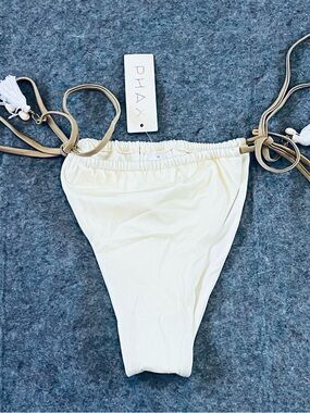 PHAX Cream High-Cut Bikini Bottom
